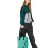 BOLSO TOTE CON BOLSILLO AZUL AQUAMARINA