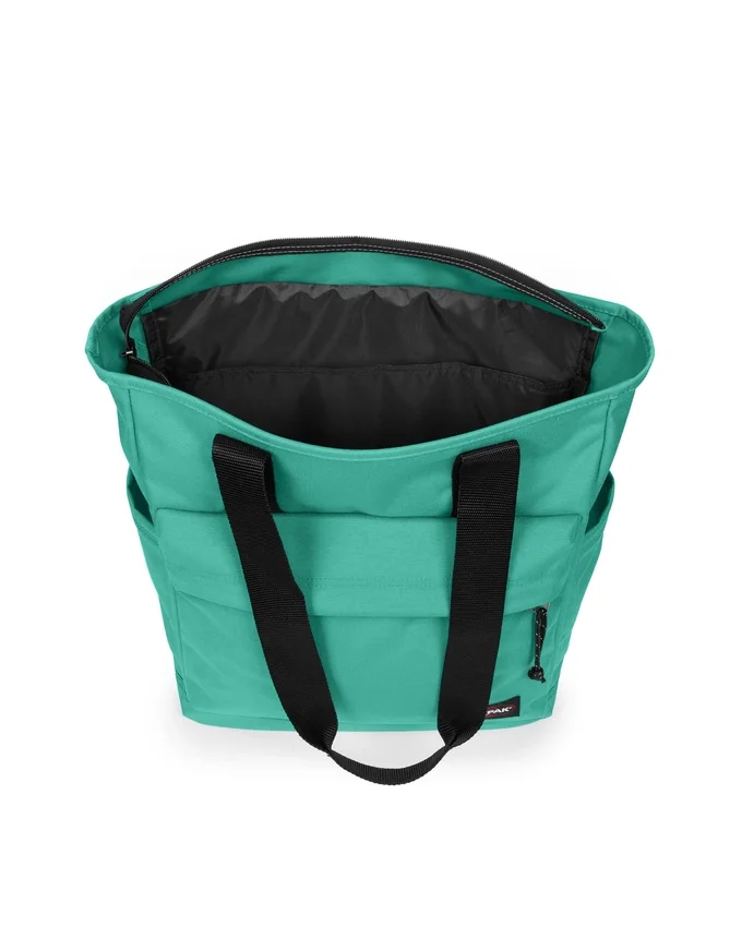 BOLSO TOTE CON BOLSILLO AZUL AQUAMARINA